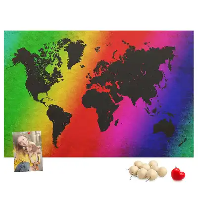 Korková tabule Mapa světa