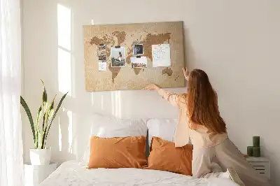 Nástěnka do dětského pokoje Mapa světa ve starém stylu