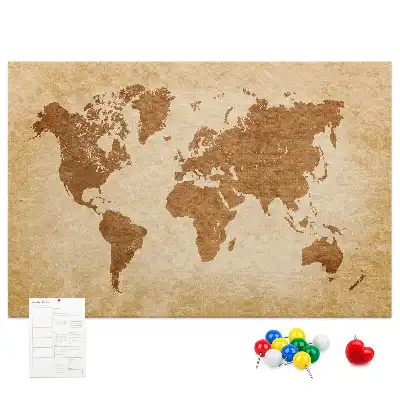 Nástěnka do dětského pokoje Mapa světa ve starém stylu