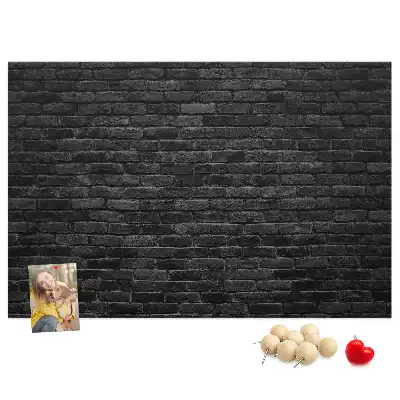 Korková tabule Tmavá cihlová zeď