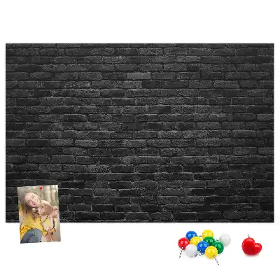 Korková tabule Tmavá cihlová zeď