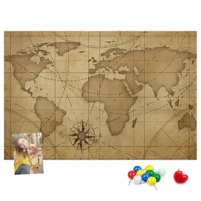 Nástěnka do dětského pokoje Mapa světa vintage