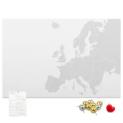 Korková nástěnka s mapou Evropy