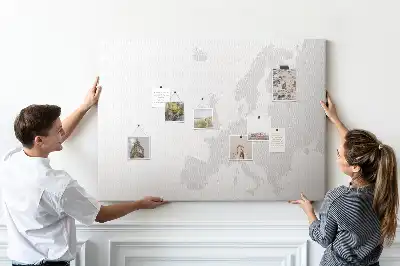 Nástěnka korková Mapa Evropy