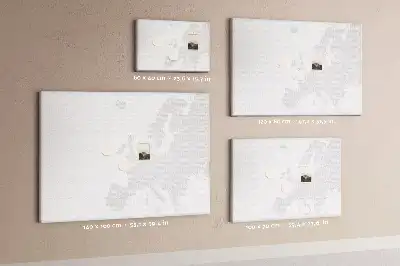 Korková nástěnka s mapou Evropy