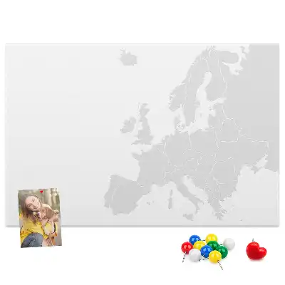 Korková nástěnka s mapou Evropy