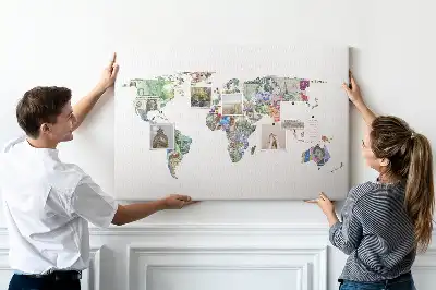 Korková tabule Bankovky s mapami