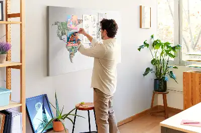 Korková tabule Bankovky s mapami