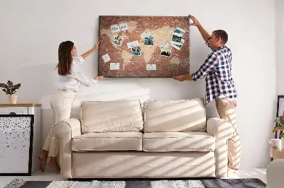 Korková tabule Mapa světa na cihle
