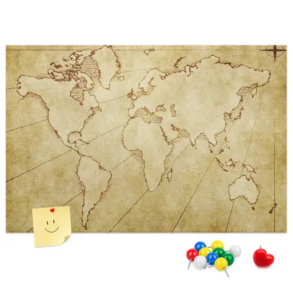 Nástěnka korková Mapa starého světa