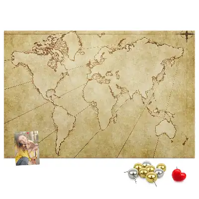 Nástěnka korková Mapa starého světa