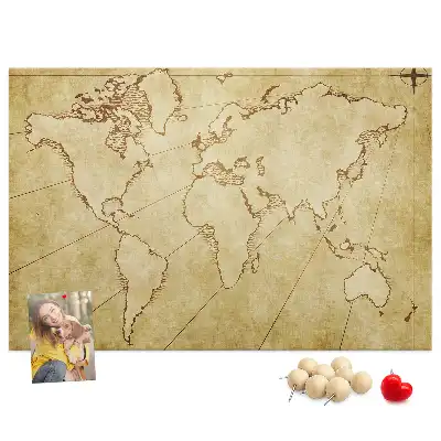 Nástěnka korková Mapa starého světa