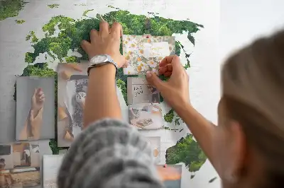 Korková tabule Mapa světa ekologie