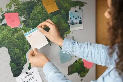 Korková tabule Mapa světa ekologie