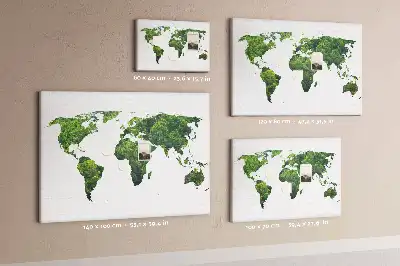 Korková tabule Mapa světa ekologie
