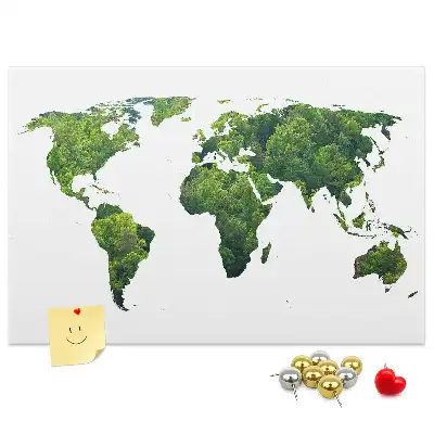 Korková tabule Mapa světa ekologie