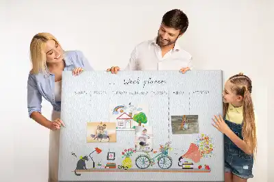 Korková nástěnka týdenní kalendář na zeď