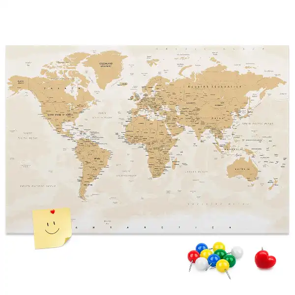 Korková nástěnka Politická mapa světa