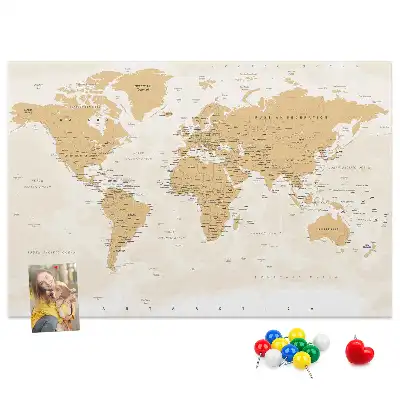 Korková nástěnka Politická mapa světa