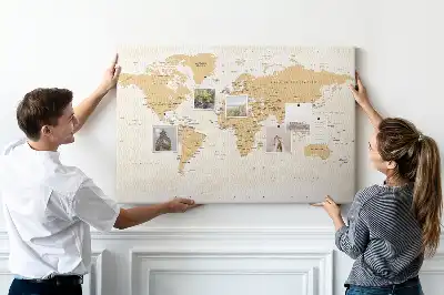 Korková nástěnka Politická mapa světa