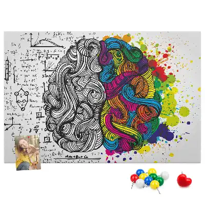 Nástěnka do dětského pokoje s psychologickým motivem myšlení