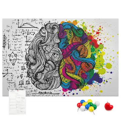 Nástěnka do dětského pokoje s psychologickým motivem myšlení