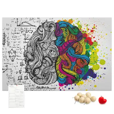 Nástěnka do dětského pokoje s psychologickým motivem myšlení