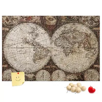 Korková tabule Mapa starého světa
