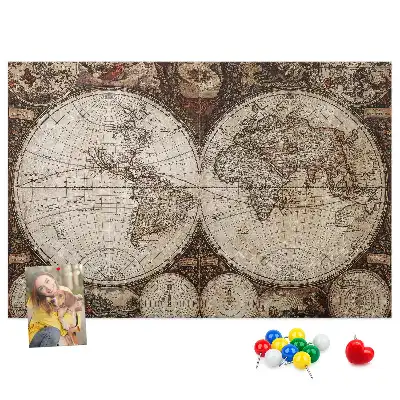 Korková nástěnka Klasický atlas z dávných let