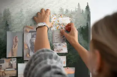 Nástěnka do dětského pokoje Les v mlze ráno