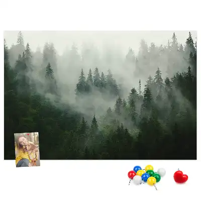 Nástěnka do dětského pokoje Mlžný les