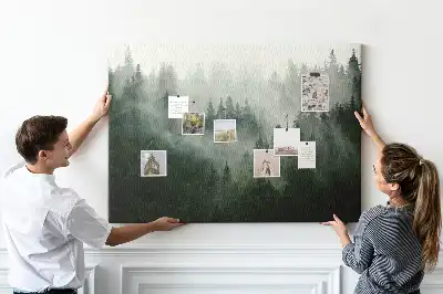 Nástěnka do dětského pokoje Mlžný les
