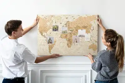 Nástěnka do dětského pokoje Politická mapa světa