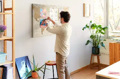 Nástěnka do dětského pokoje Politická mapa světa