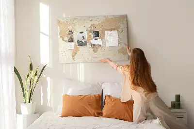 Nástěnka do dětského pokoje Politická mapa světa