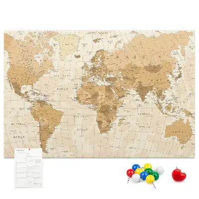 Nástěnka do dětského pokoje Politická mapa světa