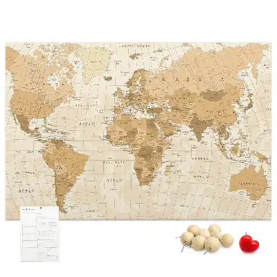 Nástěnka do dětského pokoje Politická mapa světa