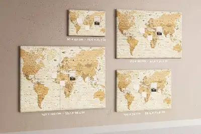 Nástěnka do dětského pokoje Politická mapa světa