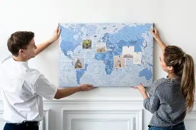 Nástěnka korková Politická mapa světa