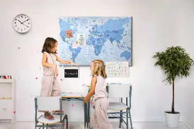 Nástěnka korková Politická mapa světa