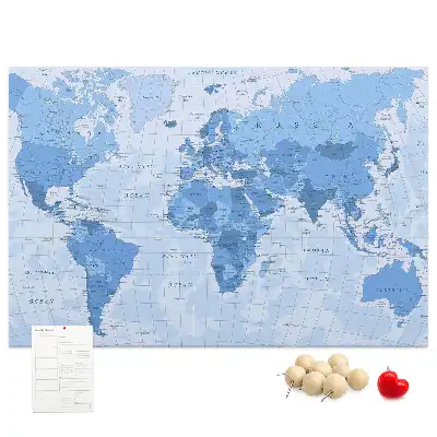 Nástěnka korková Politická mapa světa