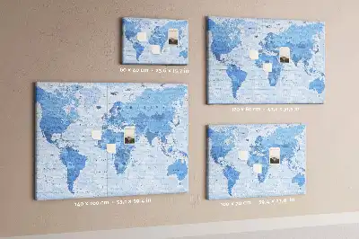 Nástěnka korková Politická mapa světa