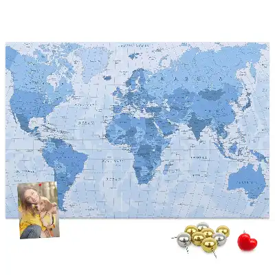 Nástěnka korková Politická mapa světa