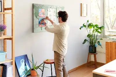 Korková nástěnka Mapa světa se státními hranicemi