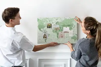 Korková nástěnka Mapa světa se státními hranicemi
