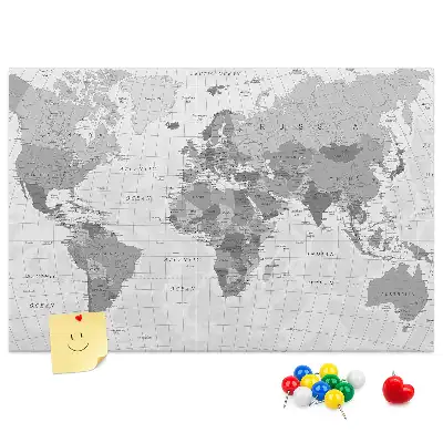 Nástěnka do dětského pokoje Politická mapa světa