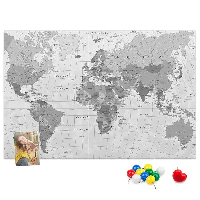 Nástěnka do dětského pokoje Politická mapa světa