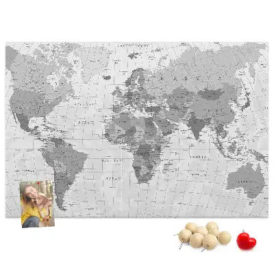 Nástěnka do dětského pokoje Politická mapa světa