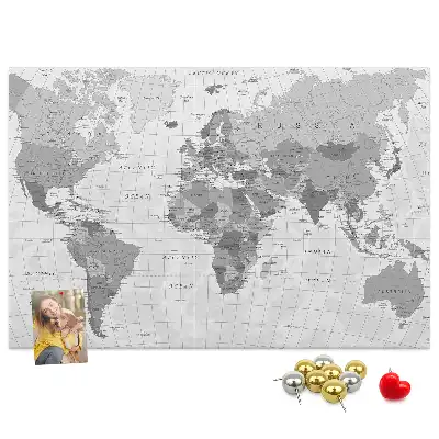 Nástěnka do dětského pokoje Školní politická mapa světa