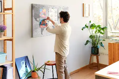 Nástěnka do dětského pokoje Politická mapa světa